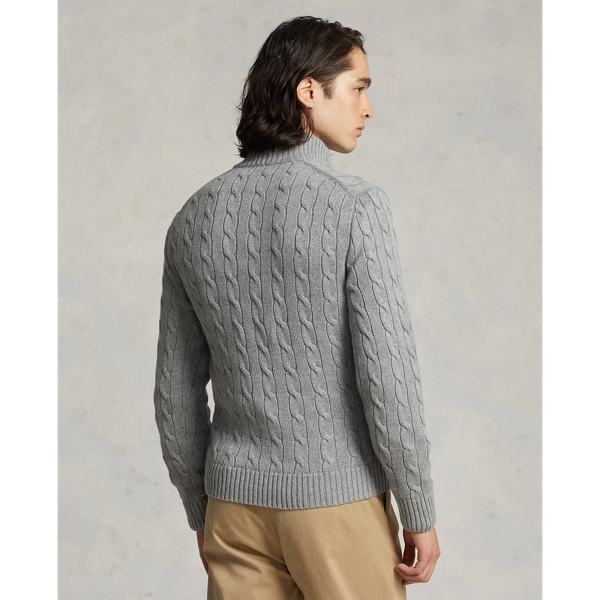 ★★POLO RALPH LAUREN★★ Cable knit wool cotton zipper swea Cable-Knit Cotton Full-Zip Sweater | Ralph Lauren