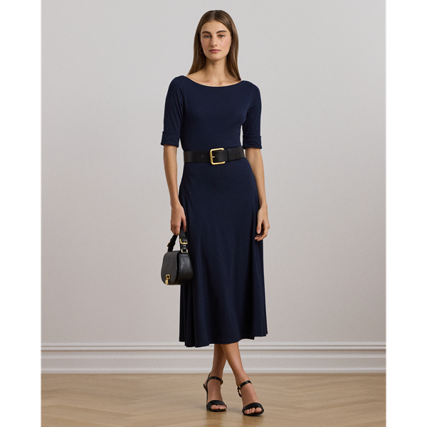 Lighthouse Navy Midikleid aus Baumwollstretch Lauren Petite 1