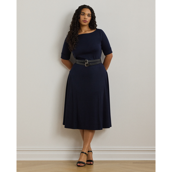 Stretch Cotton Midi Dress