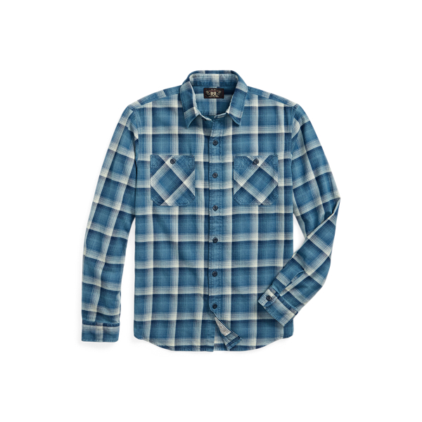 Kariertes Arbeitshemd aus Twill RRL in 1