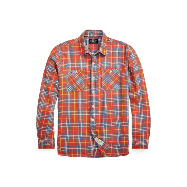 Kariertes Arbeitshemd aus Twill RRL in 1