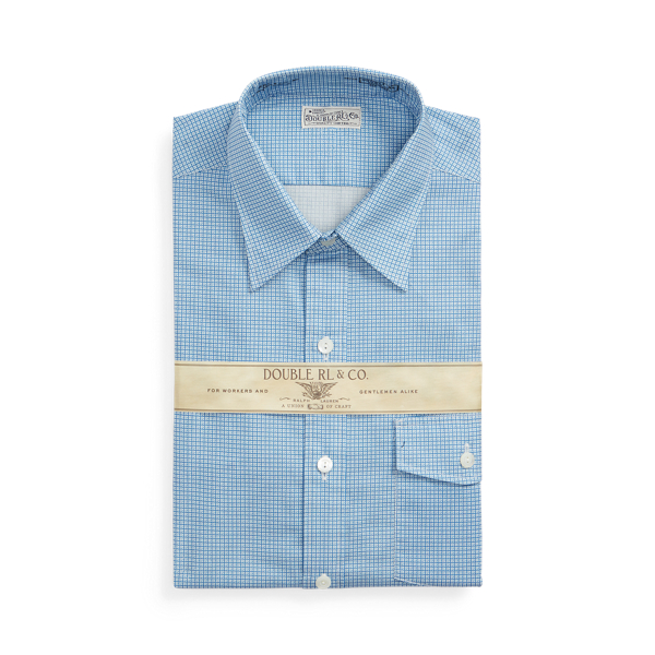 Chemise Slim Fit &agrave; carreaux en serg&eacute; RRL en 1
