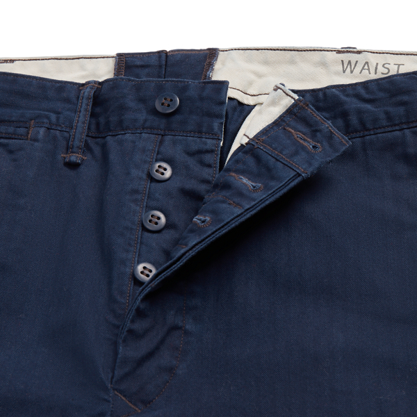 Worth Navy Slim Fit Herringbone Twill Pant RRL 3