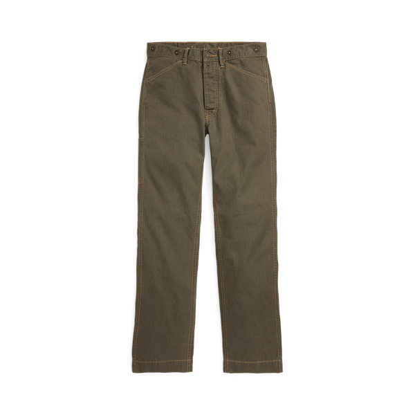 Pantaloni da ufficiale in lino e cotone RRL in 1