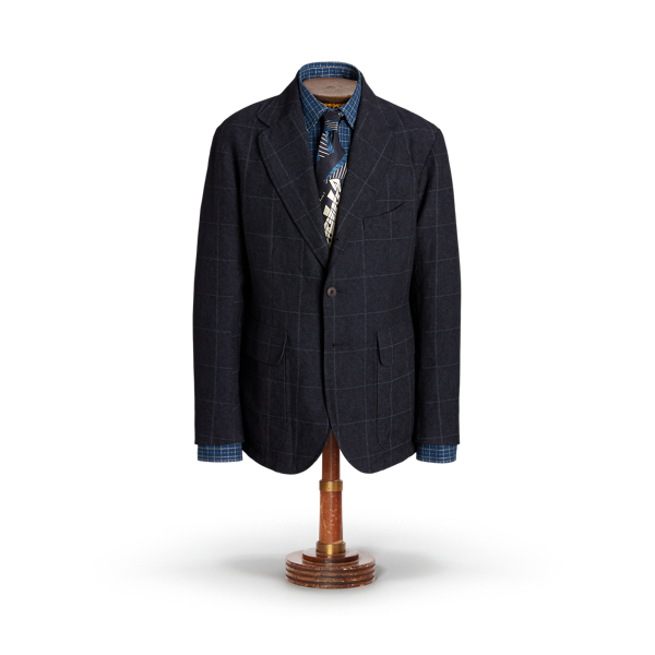 Unconstructed Windowpane Sport Coat RRL 1