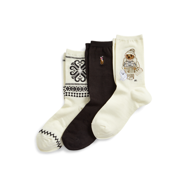 طقم جوارب هدية بشعار دب بولو من 3 أزواج Polo Ralph Lauren 2