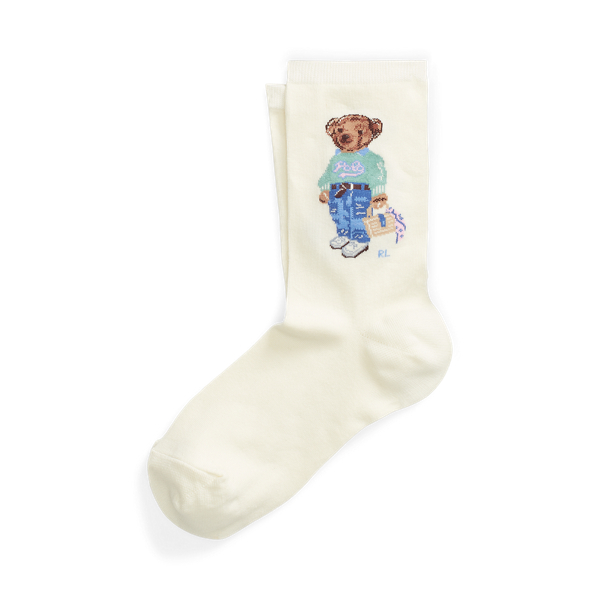 New Orleans Polo Bear Crew Socks for Women Ralph Lauren UK