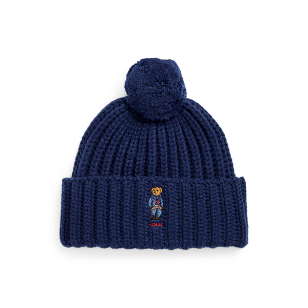 Polo Bear Rib Pom Pom Beanie Hat for Women Ralph Lauren UAE