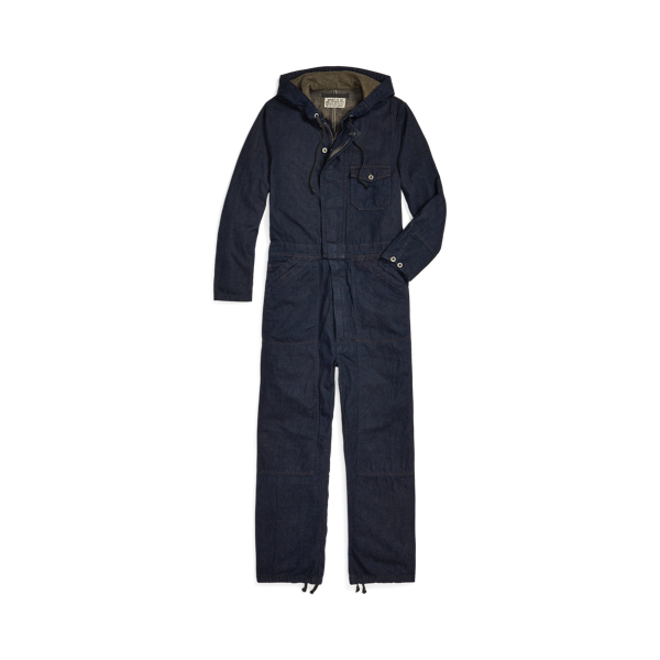 Tutina Wheaton in denim di cotone e lino RRL in 1