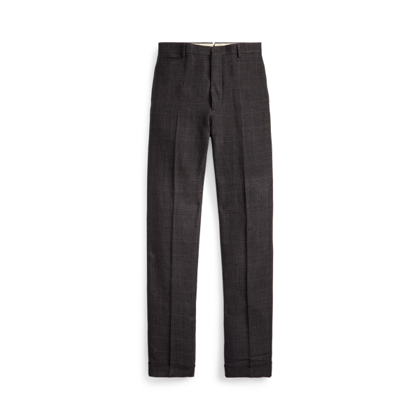 Slim Fit Plaid Silk-Linen Suit Trouser RRL 1