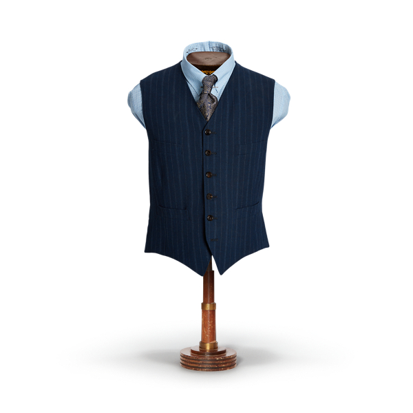 Pinstripe Twill Waistcoat RRL 1
