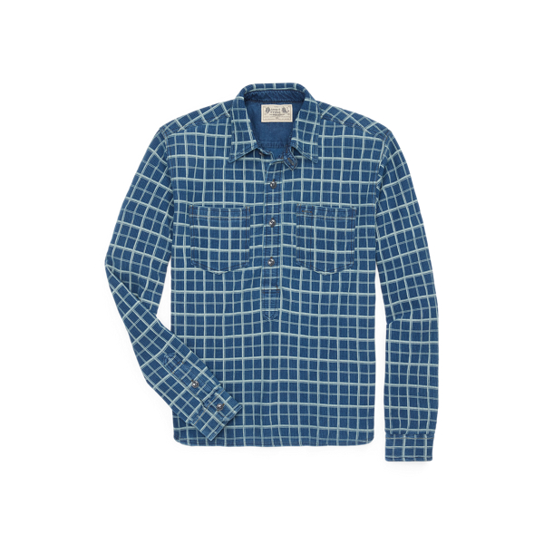 Chemise workwear carreaux jersey c&ocirc;tel&eacute;