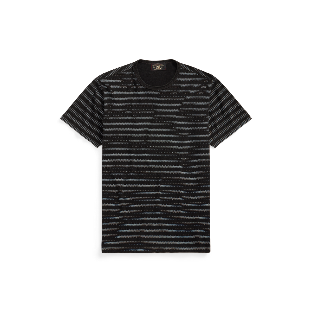 Ralph lauren black and white striped t shirt online