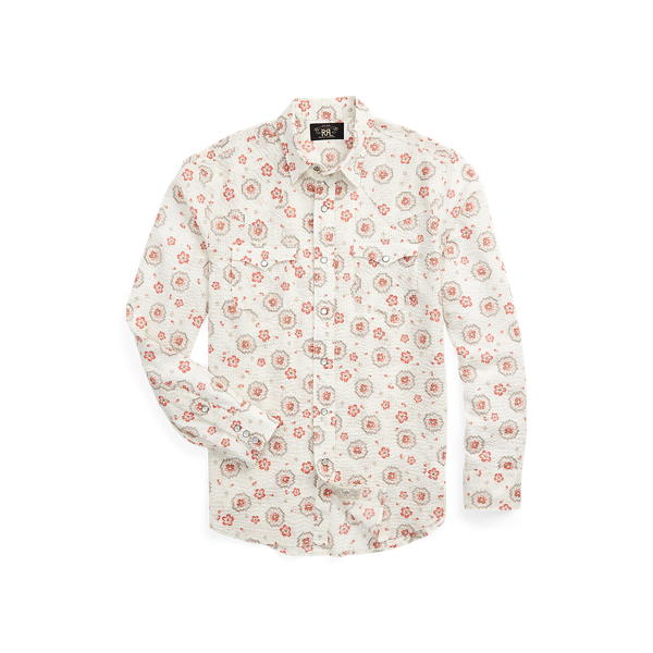 Slim Bandana Seersucker Western Shirt