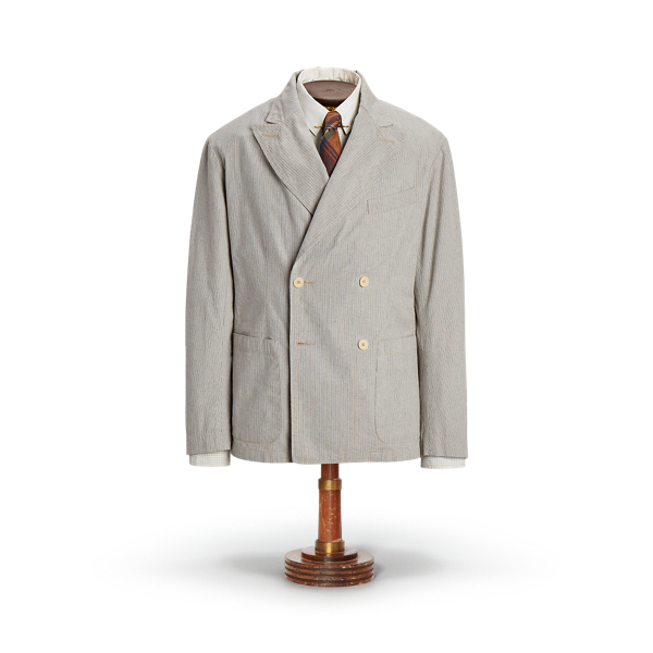 Unconstructed gestreepte dobby blazer RRL in 1