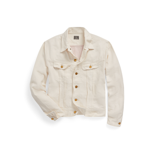 Casaco Trucker em denim com pain&eacute;is