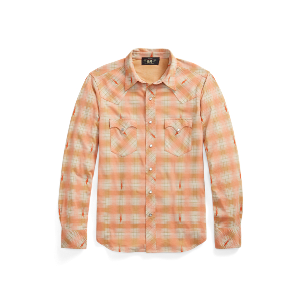Camisa Western de sarja Slim Fit RRL em 1