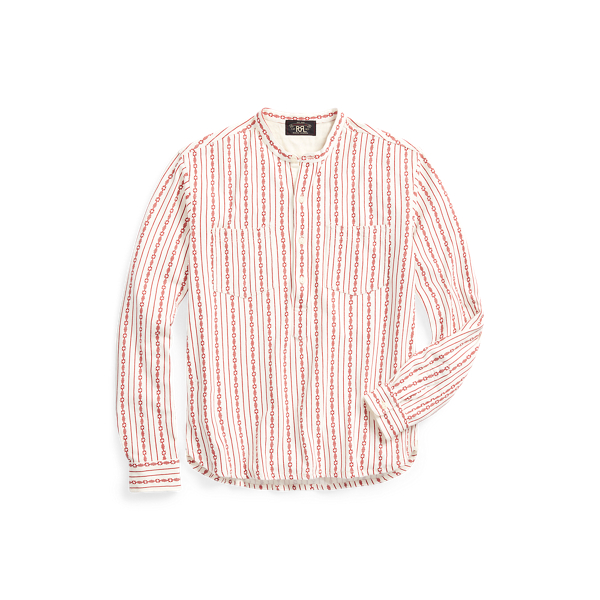 Print Linen-Cotton Popover Workshirt RRL 1