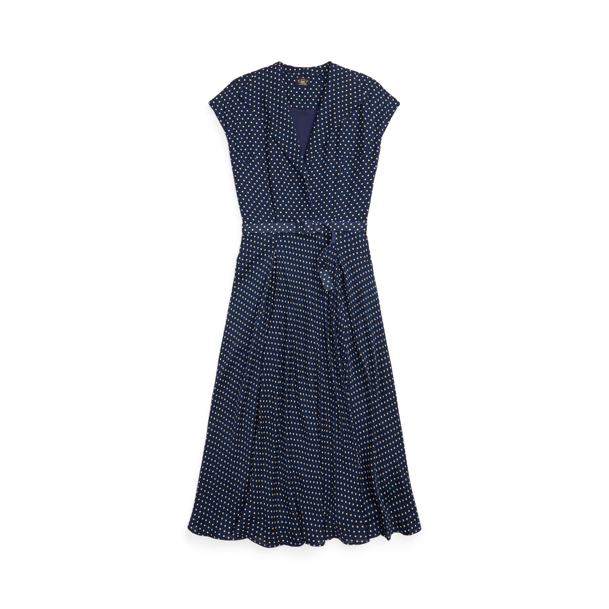 Polka Dot Silk Georgette Dress Ralph Lauren