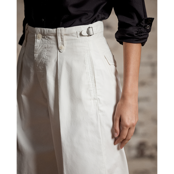 Cropped Poplin Wide-Leg Trouser