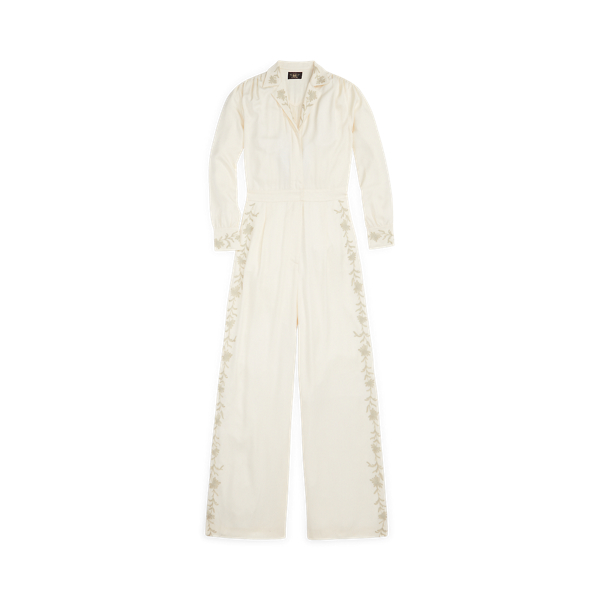 Combinaison brod&eacute;e jambe large en serg&eacute; RRL en 1