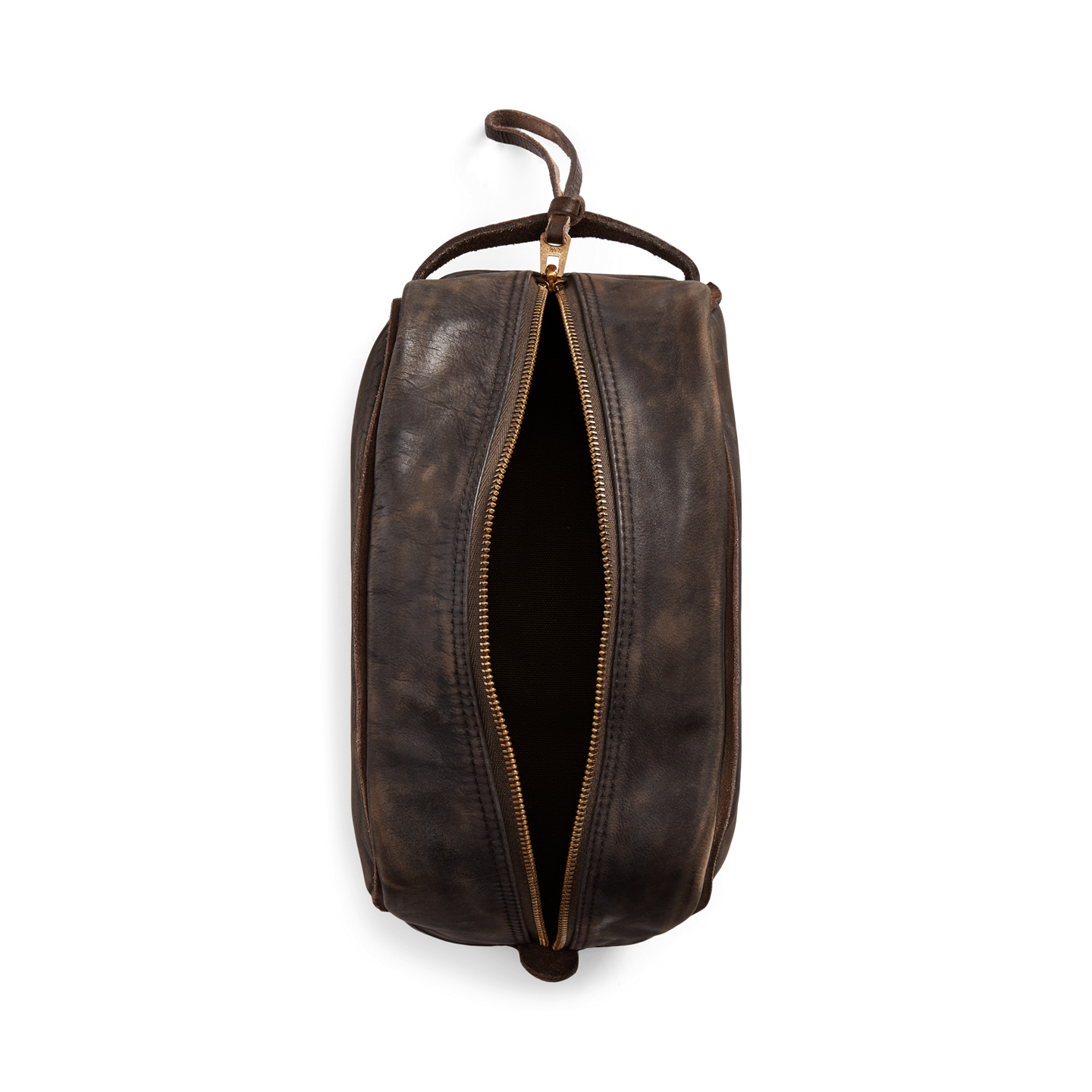Ralph Lauren Leather Travel Case, цвет: Тёмный коричневый — фото 3