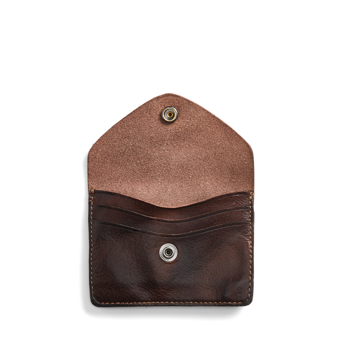 Мужской кошелёк Ralph Lauren Leather Card Case, цвет: Тёмный коричневый — фото 2