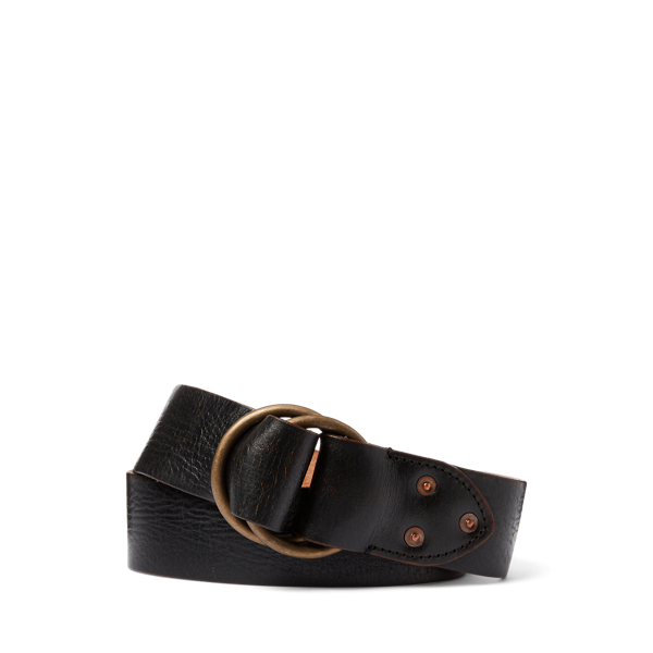 Ceinture en cuir a double anneau pour homme Ralph Lauren BE