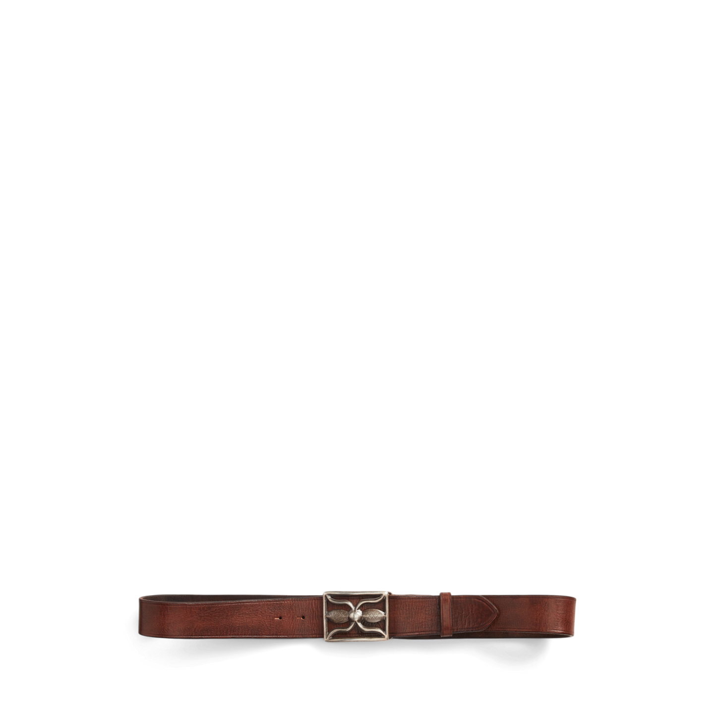 Мужской ремень Ralph Lauren Leather, цвет: Винтажный коричневый — фото 1