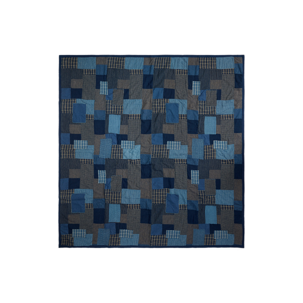Indigo/Cream Limited-Edition Indigo Patchwork Quilt RRL 2
