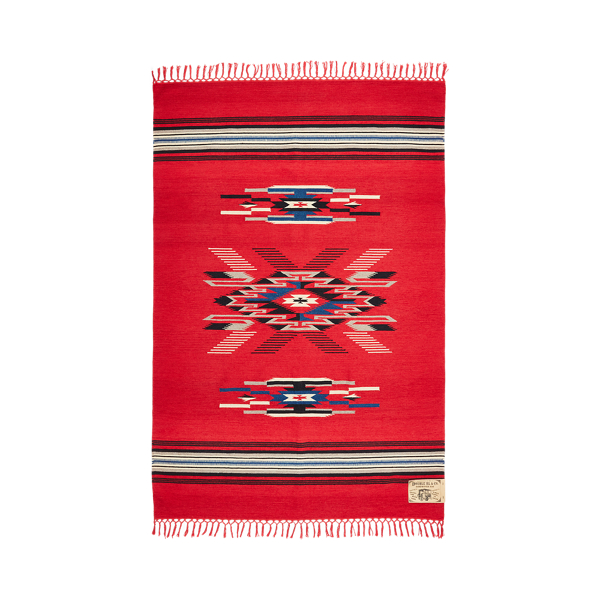 Red Multi Handwoven Jacquard Rug RRL 1