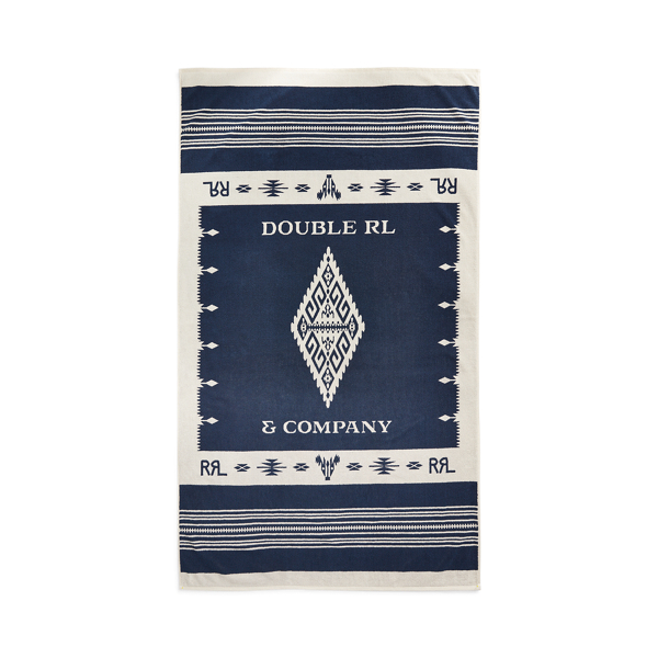 Indigo Multi Logo Southwestern Beach Towel RRL 2
