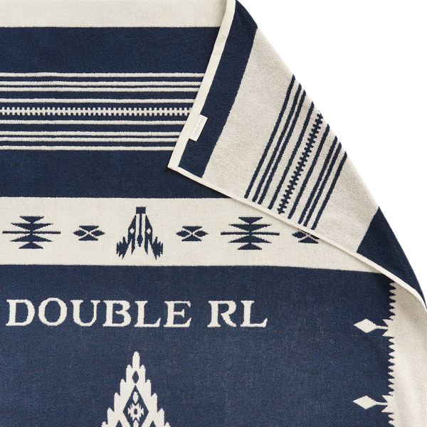 Indigo Multi Logo Southwestern Beach Towel RRL 3