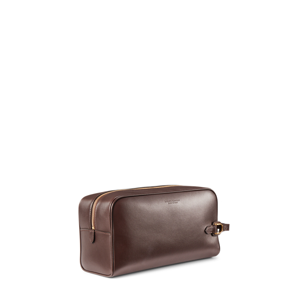Trousse de voyage Welington en vachette Purple Label en Luggage Brown 2