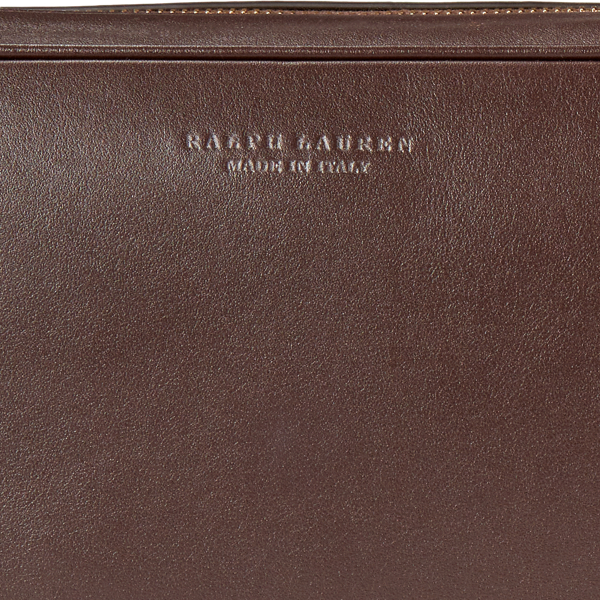 Trousse de voyage Welington en vachette Purple Label en Luggage Brown 5