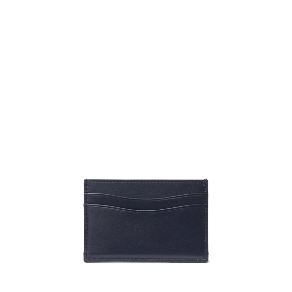 Kaarthouder van geweven kalfsleer Purple Label in Chairman navy 2