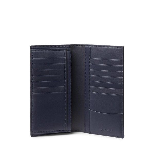 Brieftasche aus gewebtem Kalbsleder Purple Label in Vorstands-Navy 3