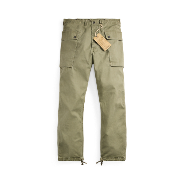 Olive Herringbone Field Cargo Pant RRL 1