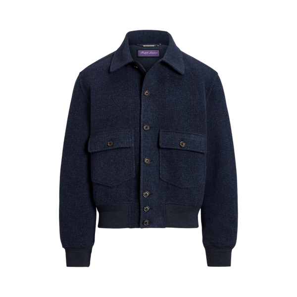 Henrik Wool-Blend Bomber Jacket Purple Label 1
