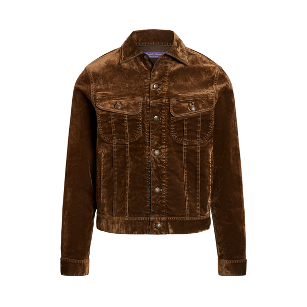 Stretch Velvet Trucker Jacket for Men Ralph Lauren UK