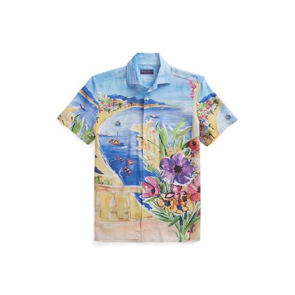 Camisa com padr&atilde;o leve Purple Label em 1
