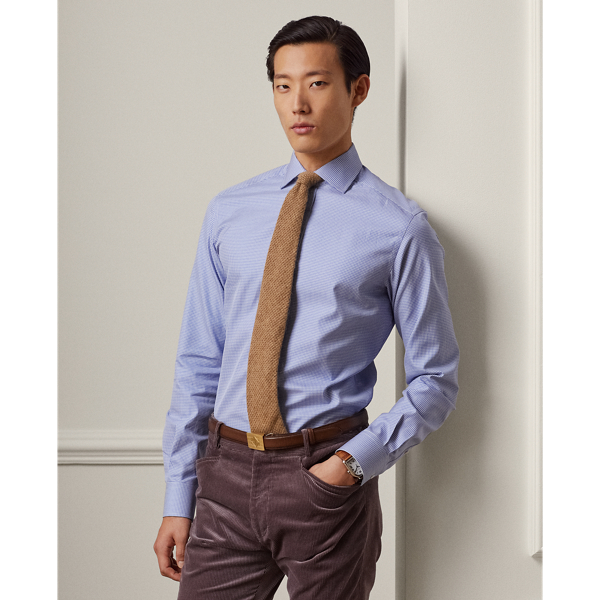 Blue Gingham Shirt Purple Label 1