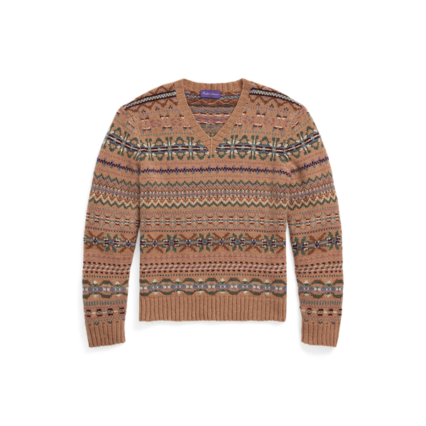 Hand-Knit Cashmere-Blend Jumper Purple Label 1
