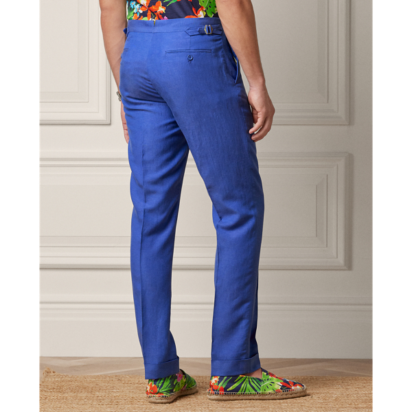 Classic Copen Blue Gregory Hand-Tailored Silk-Linen Trouser Purple Label 5