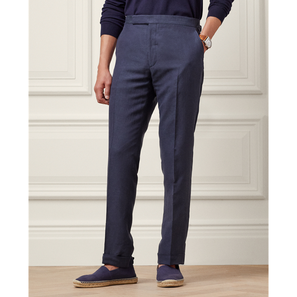 Gregory Hand-Tailored Silk-Linen Trouser