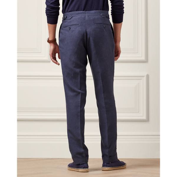 Gregory Hand-Tailored Silk-Linen Trouser | Ralph Lauren