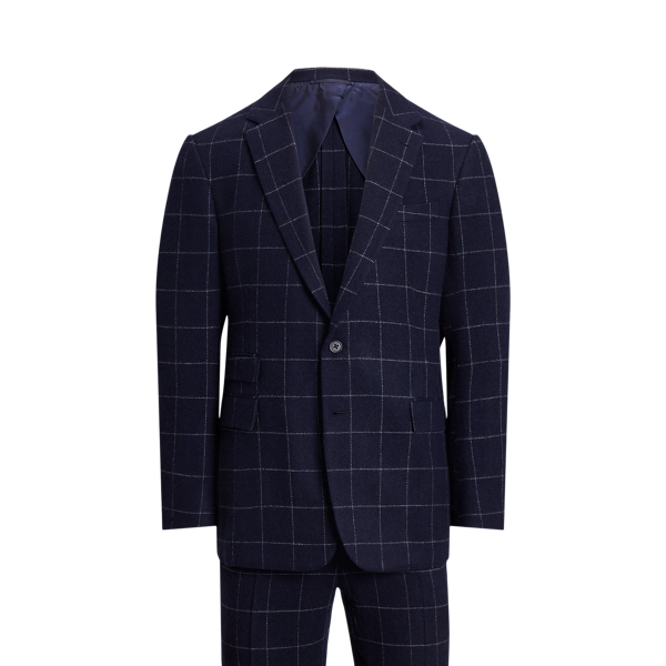 Handgefertigter karierter Wollanzug Kent Purple Label in 1