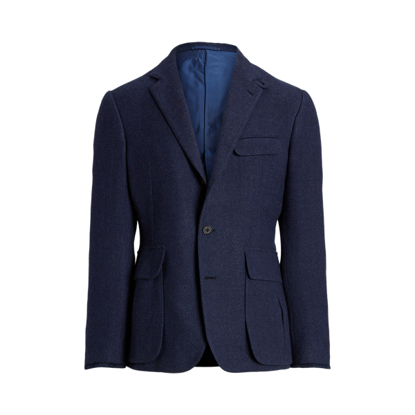 Blazer Kent confectionn&eacute; main bord&eacute; daim Purple Label en 1