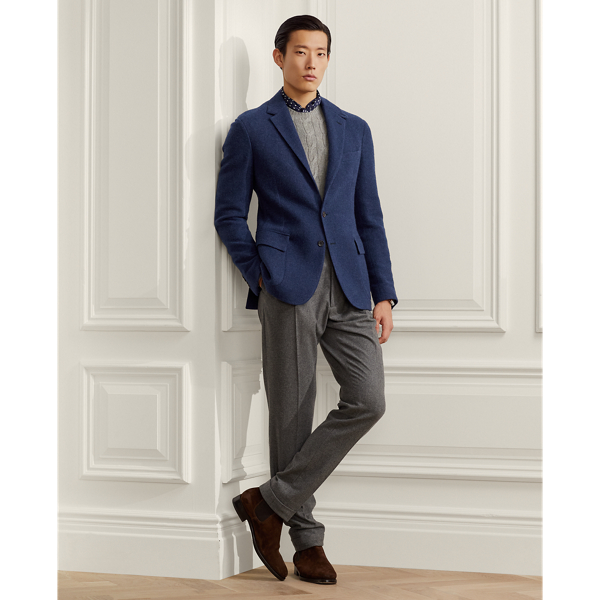 Dark Nimes Blue Hadley Hand-Tailored Brushed Blazer Purple Label 4