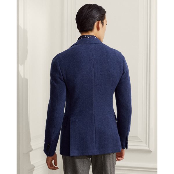 Dark Nimes Blue Hadley Hand-Tailored Brushed Blazer Purple Label 5